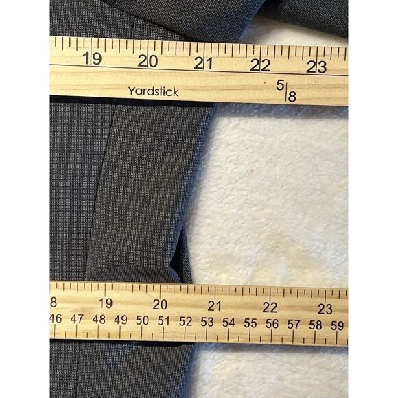 Hugo Boss 42R Gray Super 100s Nailhead Blazer Suit Jacket - Picture 11 of 15